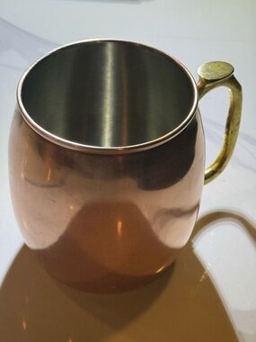 Polished Copper Mule Mug with Brass Handle